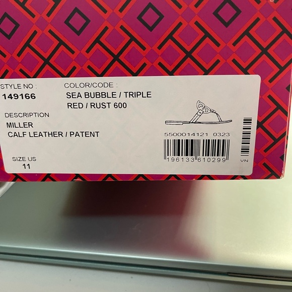 Tory Burch Red and Tan Sandals - Picture 2 of 5